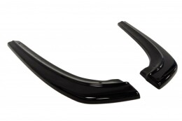 Heck Ansatz Flaps Diffusor passend für Audi A8 W12 D3 schwarz Hochglanz
