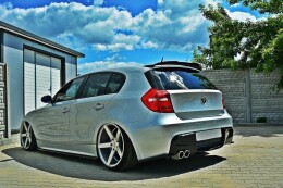 Heck Ansatz Flaps Diffusor passend für BMW 1er E87 Standard/M-Performance schwarz Hochglanz