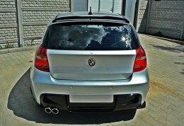Heck Ansatz Flaps Diffusor passend für BMW 1er E87 Standard/M-Performance schwarz Hochglanz
