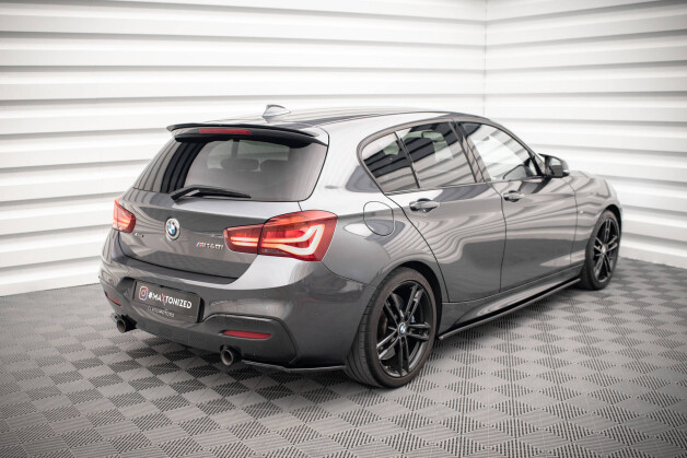 Heck Ansatz Flaps Diffusor passend für BMW 1er F20/F21 M-Power Facelift Carbon Look