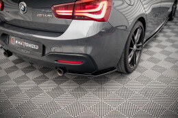 Heck Ansatz Flaps Diffusor für BMW 1er F20/F21 M-Power Facelift Carbon Look