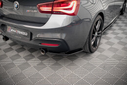 Heck Ansatz Flaps Diffusor passend für BMW 1er F20/F21 M-Power Facelift Carbon Look