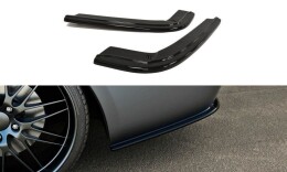 Heck Ansatz Flaps Diffusor für BMW 3er E92 M Paket schwarz Hochglanz