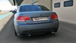 Heck Ansatz Flaps Diffusor passend für BMW 3er E92 M Paket schwarz Hochglanz