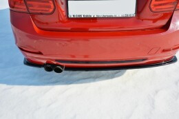 Heck Ansatz Flaps Diffusor passend für BMW 3er F30 schwarz Hochglanz