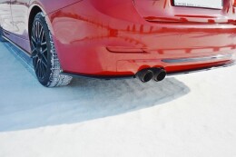 Heck Ansatz Flaps Diffusor für BMW 3er F30 schwarz matt