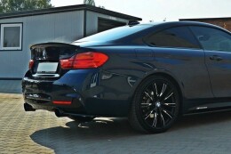 Heck Ansatz Flaps Diffusor passend für BMW 4er F32 M Paket Carbon Look