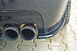 Heck Ansatz Flaps Diffusor passend für BMW 5er F11 M Paket (mit zwei Doppel Endstücken) schwarz Hochglanz