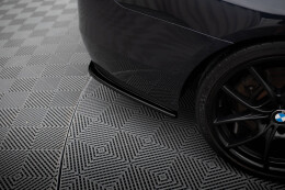 Heck Ansatz Flaps Diffusor passend für BMW 5er F11 M Paket (mit zwei Einzel Endstücken) schwarz Hochglanz