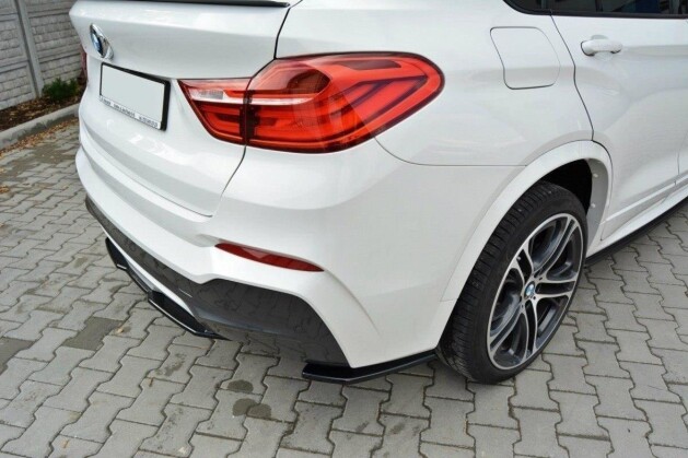 Heck Ansatz Flaps Diffusor passend für BMW X4 M Paket Carbon Look