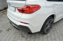 Heck Ansatz Flaps Diffusor für BMW X4 M Paket Carbon Look