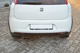 Heck Ansatz Flaps Diffusor passend für FIAT GRANDE PUNTO ABARTH schwarz Hochglanz