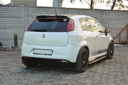 Heck Ansatz Flaps Diffusor passend für FIAT GRANDE PUNTO ABARTH schwarz Hochglanz