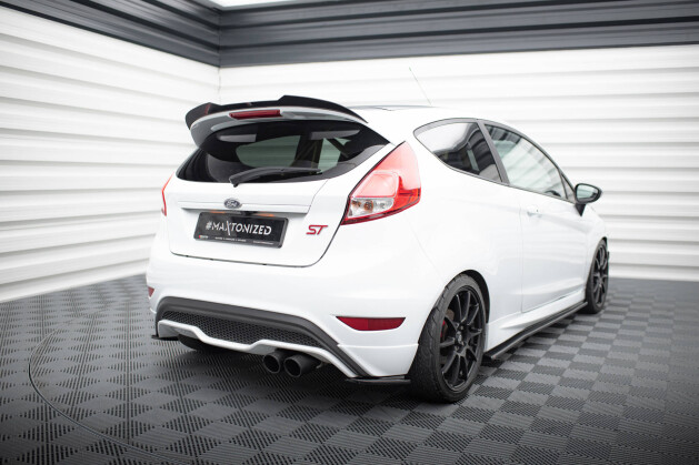 Heck Ansatz Flaps Diffusor für Ford Fiesta ST / ST-Line / Zetec S Mk7 FL schwarz Hochglanz