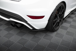 Street+ Heck Ansatz Flaps passend für Ford Fiesta ST / ST-Line / Zetec S Mk7 FL schwarz Hochglanz