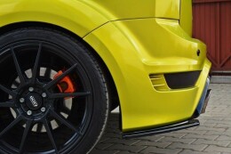 Heck Ansatz Flaps Diffusor für Ford Focus RS Mk2 schwarz Hochglanz