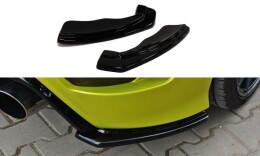 Heck Ansatz Flaps Diffusor passend für Ford Focus RS Mk2 schwarz Hochglanz