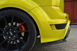 Heck Ansatz Flaps Diffusor passend für Ford Focus RS Mk2 schwarz Hochglanz