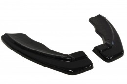 Heck Ansatz Flaps Diffusor passend für Ford Focus RS Mk2 schwarz Hochglanz