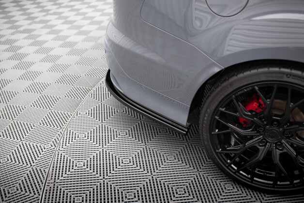 Heck Ansatz Flaps Diffusor passend für Ford Focus ST Kombi Mk3 / Mk3 Facelift schwarz Hochglanz