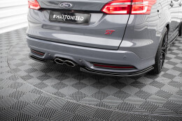 Heck Ansatz Flaps Diffusor passend für Ford Focus ST Kombi Mk3 / Mk3 Facelift schwarz Hochglanz
