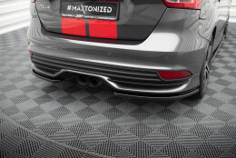 Heck Ansatz Flaps Diffusor passend für Ford Focus ST Mk3 FL schwarz Hochglanz