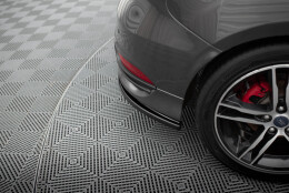 Heck Ansatz Flaps Diffusor passend für Ford Focus ST Mk3 FL schwarz Hochglanz