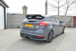 Heck Ansatz Flaps Diffusor passend für FORD FOCUS 3 ST Facelift schwarz matt