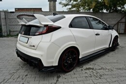 Heck Ansatz Flaps Diffusor passend für HONDA CIVIC IX TYPE R schwarz Hochglanz