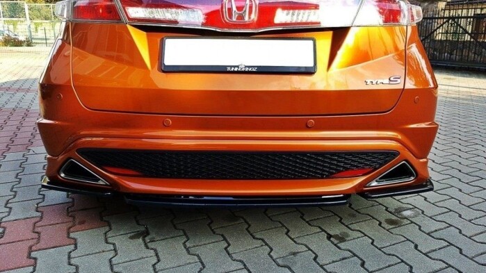 Heck Ansatz Flaps Diffusor passend für HONDA CIVIC VIII TYPE S/R Carbon Look