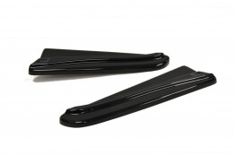 Heck Ansatz Flaps Diffusor passend für JAGUAR XF X250 SPORTBRAKE schwarz Hochglanz