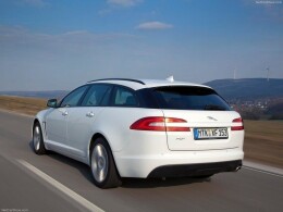 Heck Ansatz Flaps Diffusor passend für JAGUAR XF X250 SPORTBRAKE schwarz Hochglanz
