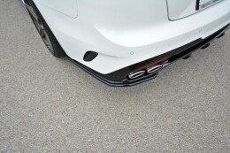 Heck Ansatz Flaps Diffusor passend für KIA Kia Stinger Gt / GT-Line Mk1 schwarz Hochglanz