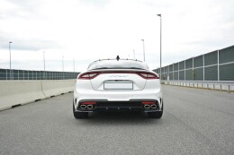 Heck Ansatz Flaps Diffusor passend für KIA Kia Stinger Gt / GT-Line Mk1 schwarz Hochglanz