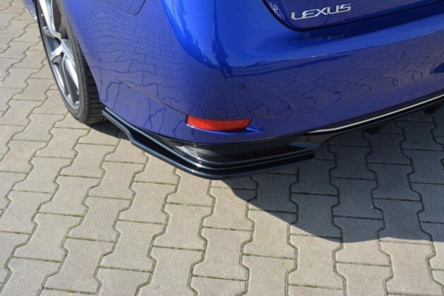 Heck Ansatz Flaps Diffusor passend für Lexus GS Mk4 Facelift H schwarz Hochglanz