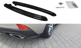 Heck Ansatz Flaps Diffusor passend für Lexus IS Mk3 Facelift T schwarz Hochglanz