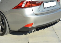 Heck Ansatz Flaps Diffusor passend für Lexus IS Mk3 T schwarz Hochglanz