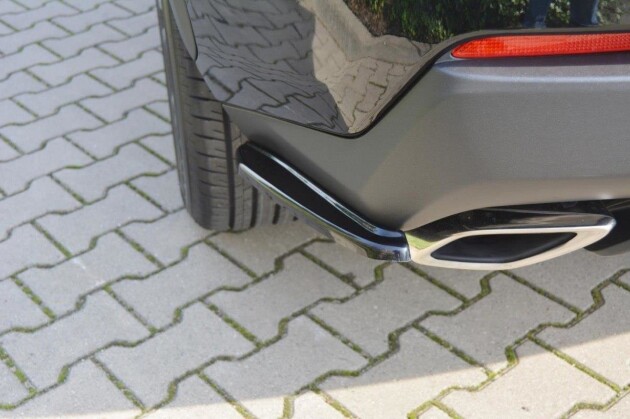 Heck Ansatz Flaps Diffusor für Lexus NX Mk1 T schwarz Hochglanz