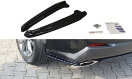 Heck Ansatz Flaps Diffusor passend für Lexus NX Mk1 T schwarz Hochglanz