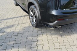 Heck Ansatz Flaps Diffusor passend für Lexus NX Mk1 T schwarz Hochglanz