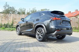Street+ Heck Ansatz Flaps passend für Lexus NX Mk1 T schwarz Hochglanz