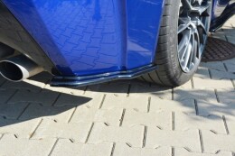 Heck Ansatz Flaps Diffusor passend für Lexus RC F schwarz Hochglanz