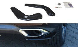 Heck Ansatz Flaps Diffusor passend für Lexus RX Mk4 T schwarz Hochglanz