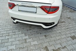 Heck Ansatz Flaps Diffusor passend für Maserati Granturismo Mk1 schwarz Hochglanz