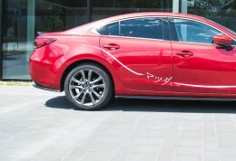 Heck Ansatz Flaps Diffusor passend für Mazda 6 GJ (Mk3) Facelift Carbon Look