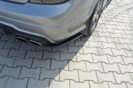 Heck Ansatz Flaps Diffusor für Mercedes C W204 63 AMG/AMG-Line schwarz Hochglanz