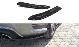 Heck Ansatz Flaps Diffusor passend für Mercedes-Benz C Limousine / Kombi AMG-Line W204 / S204 schwarz Hochglanz