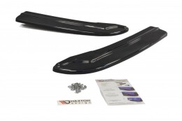 Heck Ansatz Flaps Diffusor passend für Mercedes-Benz C Limousine / Kombi AMG-Line W204 / S204 schwarz Hochglanz