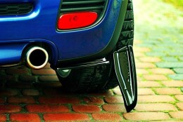 Street+ Heck Ansatz Flaps V.1 passend für Mini Cooper R56 JCW schwarz Hochglanz