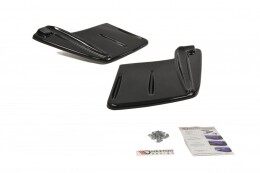 Heck Ansatz Flaps Diffusor für Mitsubishi Lancer Evo X schwarz Hochglanz